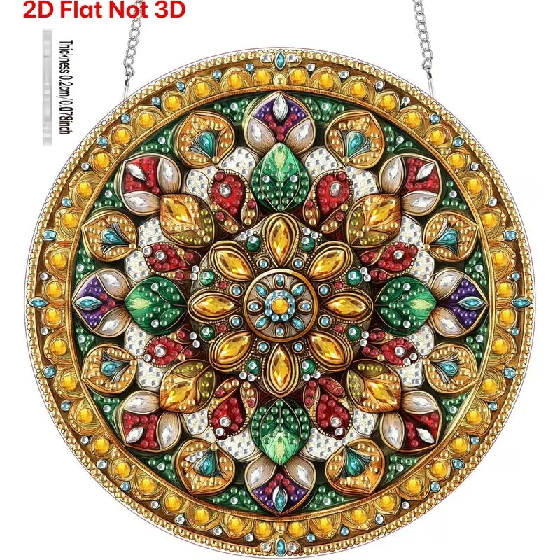 Peinture à diamant #152 Mandala suspendu 15cm x 15cm