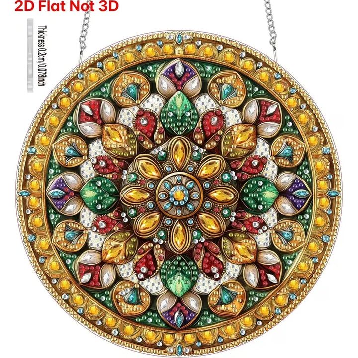 Peinture à diamant #152 Mandala suspendu 15cm x 15cm