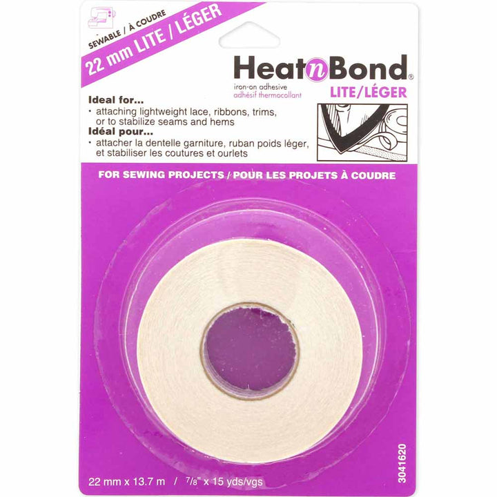 Ruban adhésif à repasser léger HEATNBOND - 22mm x 13.7m (7/8″ x 15v.)