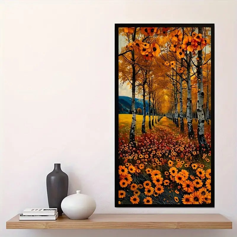 Peinture à diamant #116 70cm x 40cm Arbres et fleurs