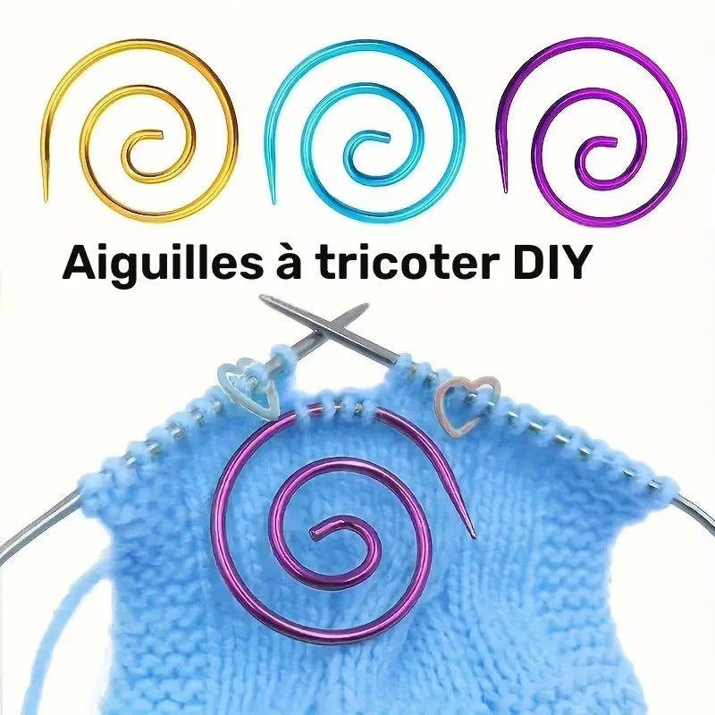 Aiguille à torsade en spirale