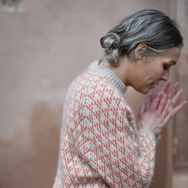 Cours de tricot. On fait le "Le Spot sweater '' d'Anne Ventzel