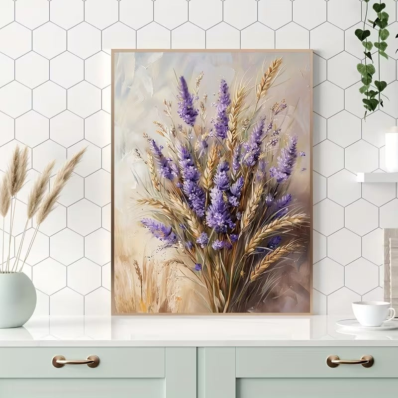 Peinture à diamant #63 30cmx40cm Fleurs mauves