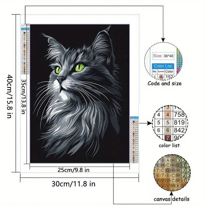 Peinture à diamant #142 40cm x 30cm Chat