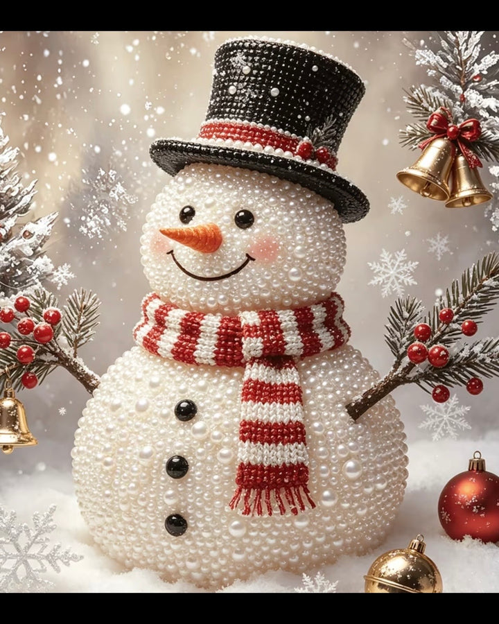 Peinture à diamant #90 25cmx25cm Bonhomme de neige