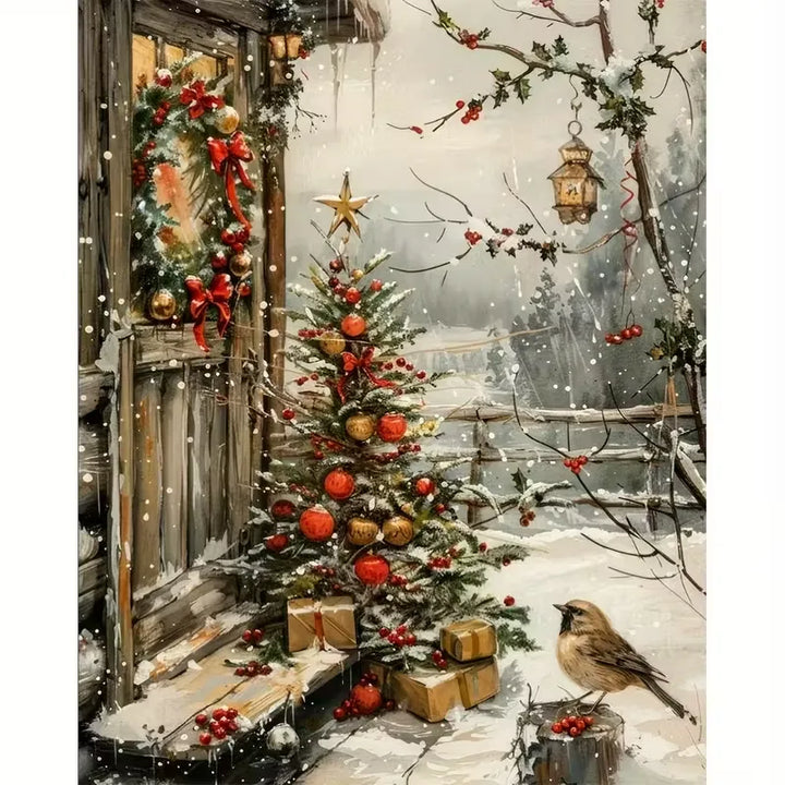 Peinture à diamant #127  30cm x 40cm Décor de Noel