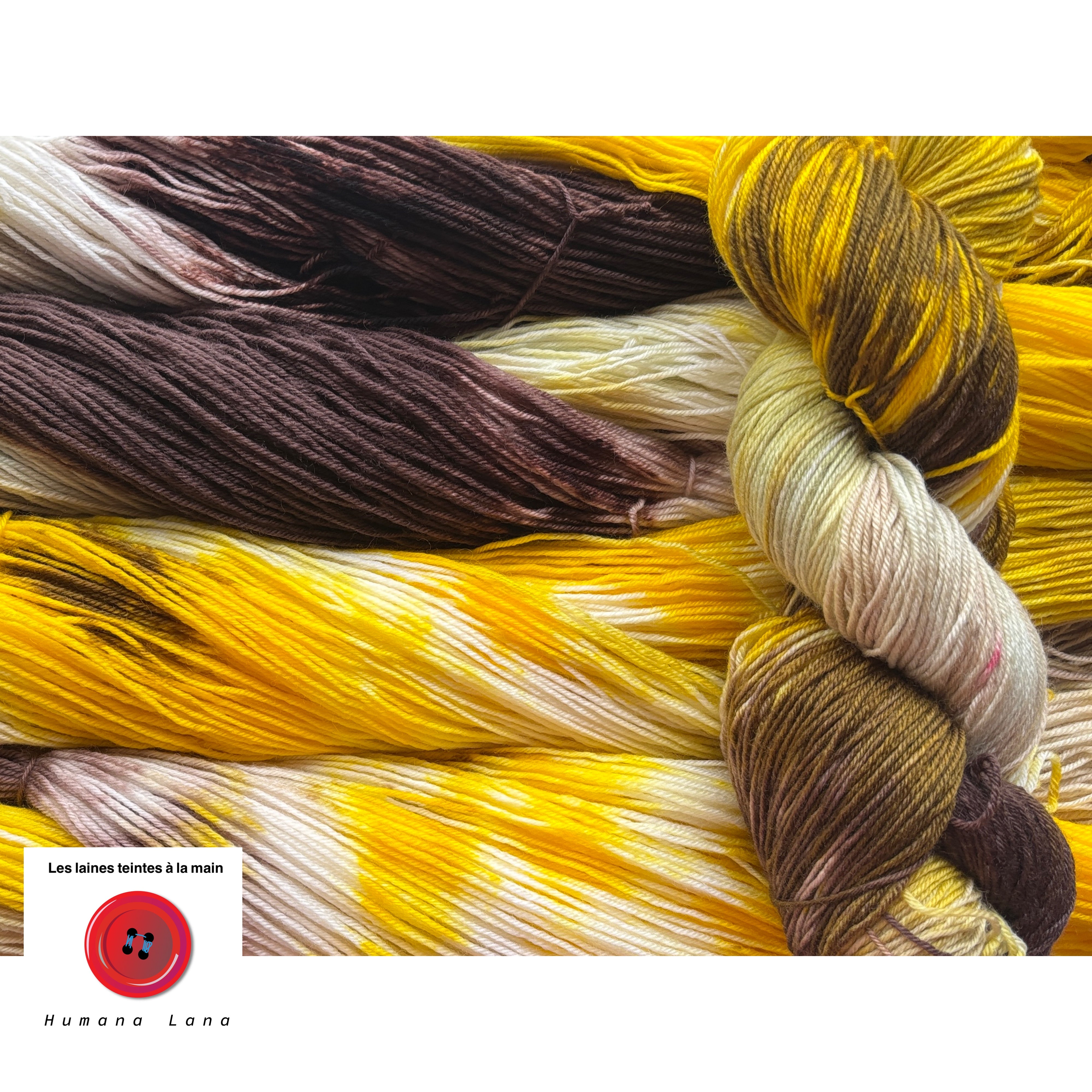 Laine à bas exclusive Humana Lana de couleur Tournesol