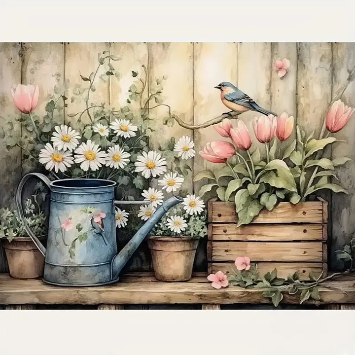 Peinture à diamant #17 40cm x 50cm Fleurs