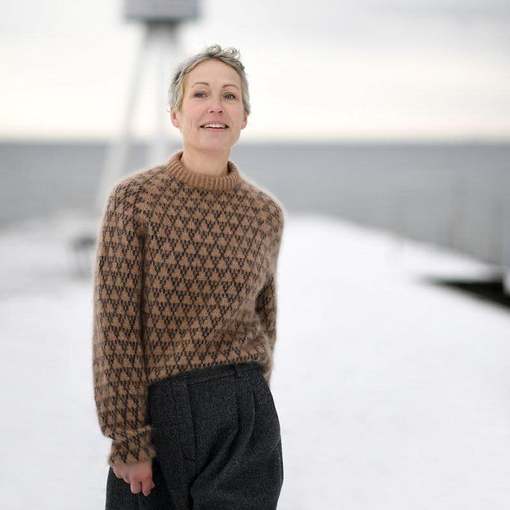 Cours de tricot. On fait le "Le Spot sweater '' d'Anne Ventzel