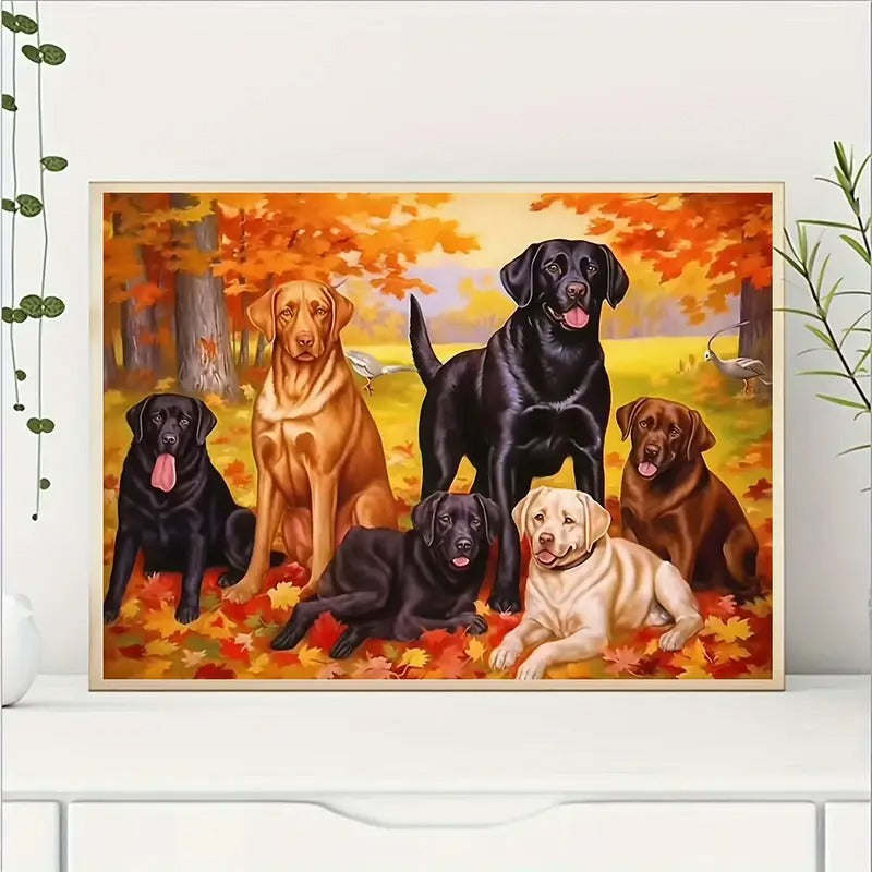 Peinture à diamant #95 30cm x 40cm Chiens
