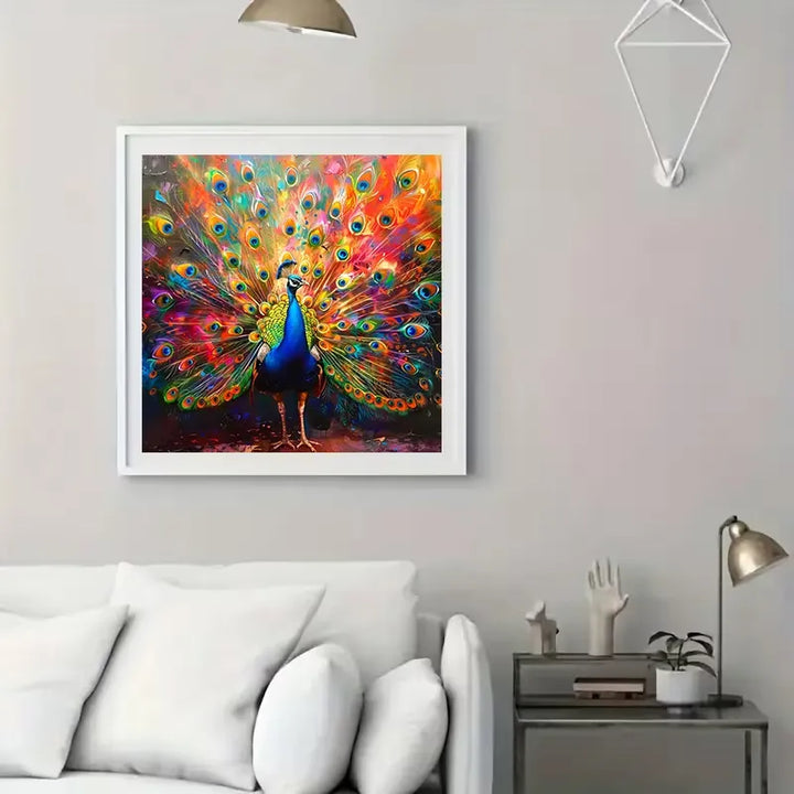 Peinture à diamant #173 40cm x 40cm Paon