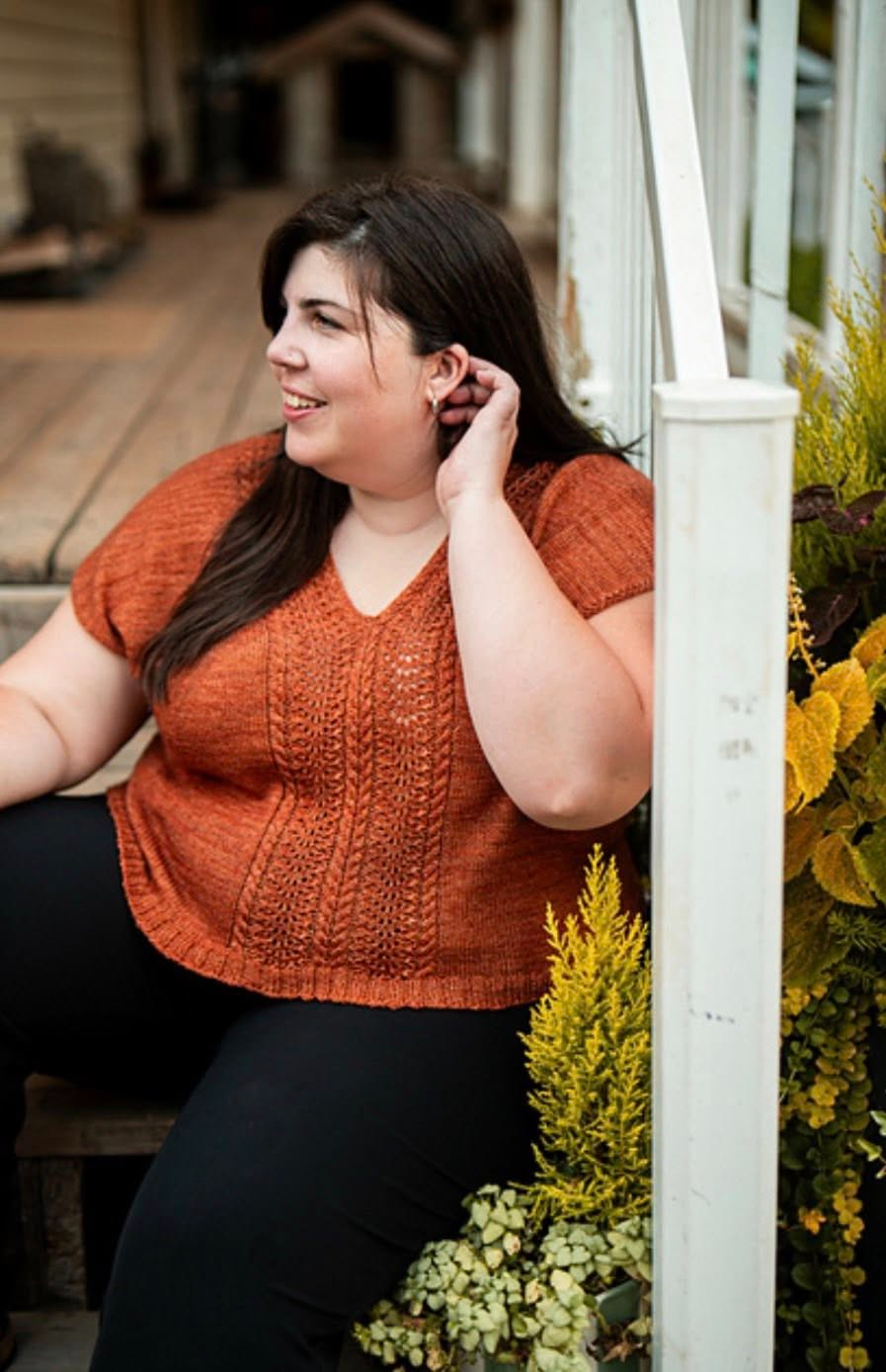 Cours de tricot. On fait le « Soft current tee »