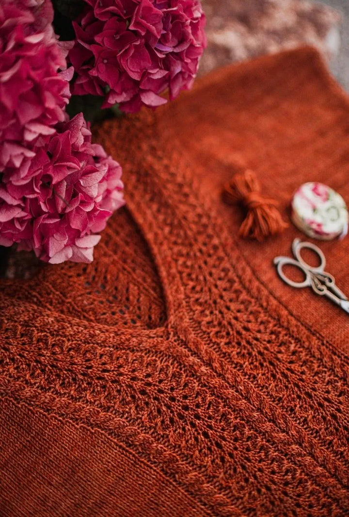 Cours de tricot. On fait le « Soft current tee »