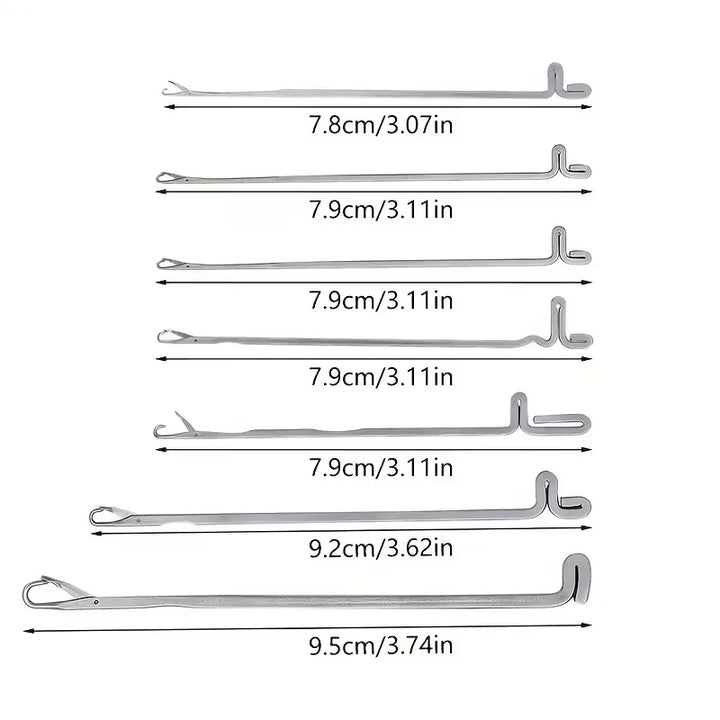 Crochets rattrape maille. KIT DE 7 crochets