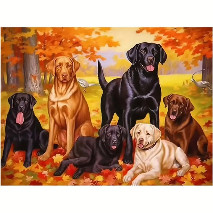 Peinture à diamant #95 30cm x 40cm Chiens