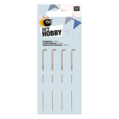 4 aiguilles à feutrer, 2 formats