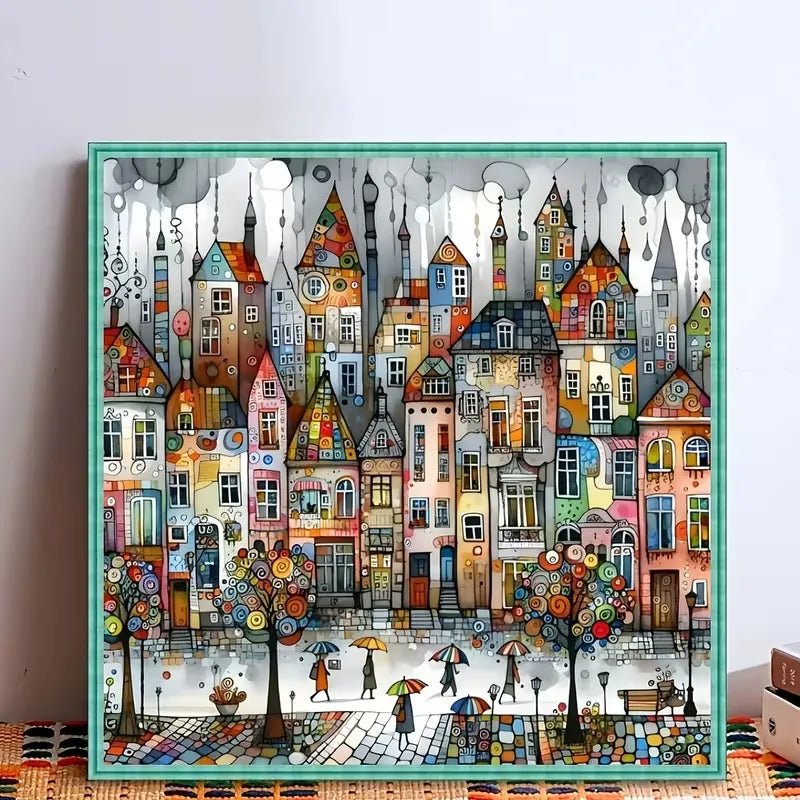 Peinture à diamant #181 50cm x 50cm Village