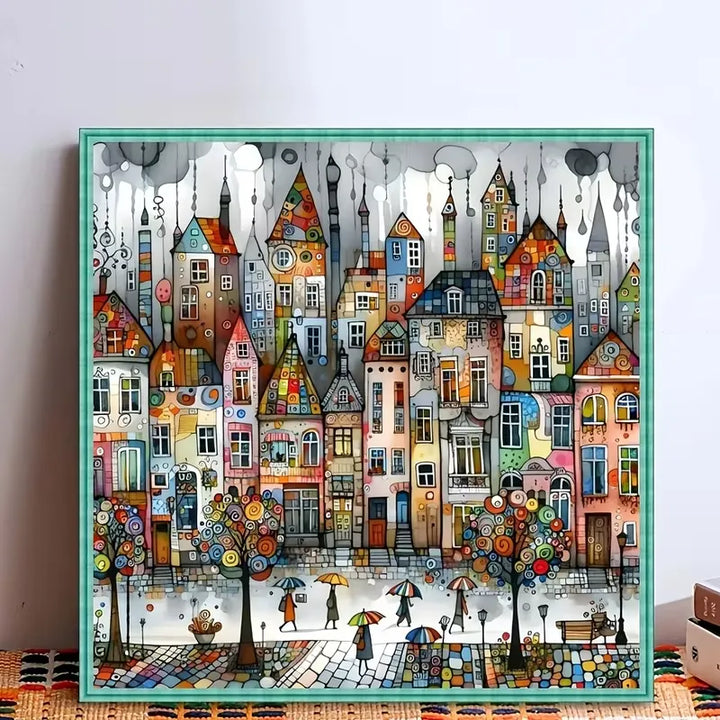 Peinture à diamant #181 50cm x 50cm Village