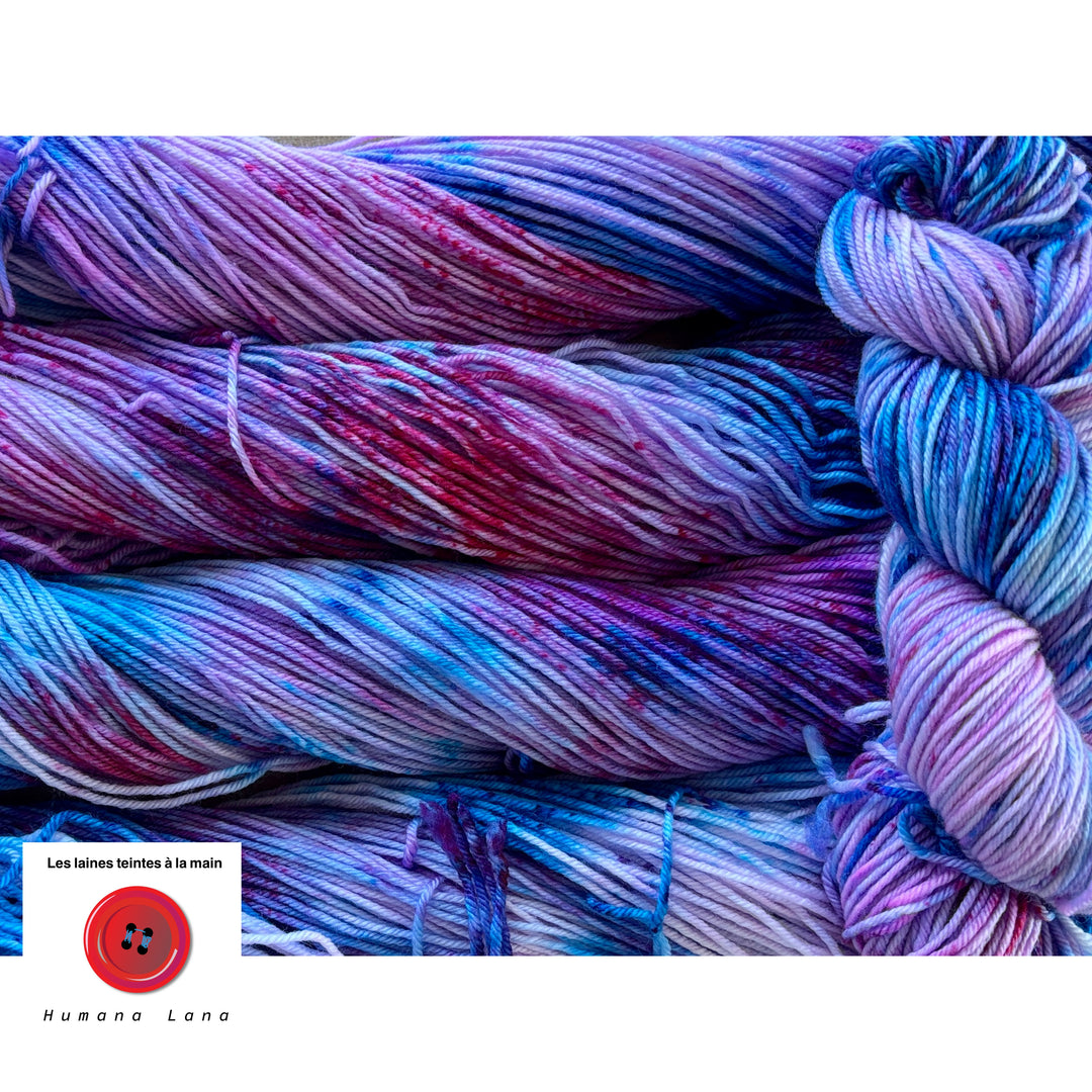 Laine à bas DK exclusive Humana Lana de couleur Clafoutis de Licorne