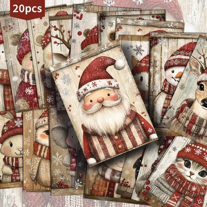 20 Cartes de style postale en blanc.