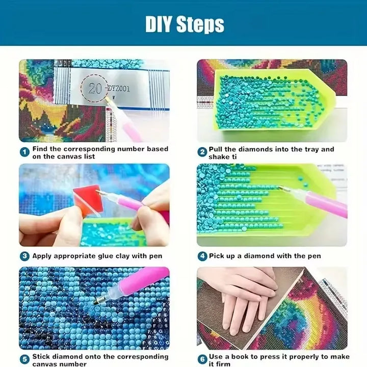 Peinture à diamant #127  30cm x 40cm Décor de Noel