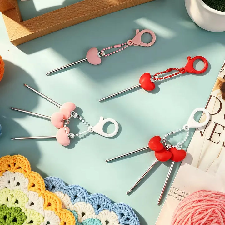 Ensemble de 3 minis crochets en forme de coeur