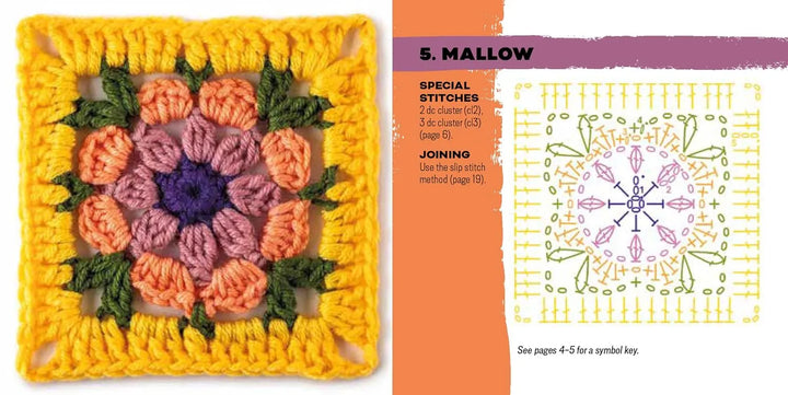 Fleurs en granny square (Crochet) Par Claire Montgomerie