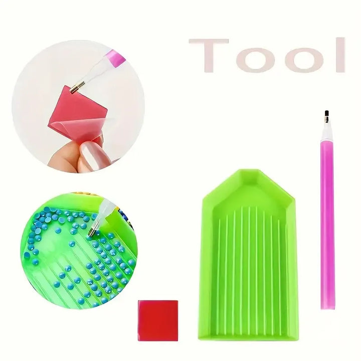 Peinture à diamant  #138  30cmx40cm  Paysage d'hiver