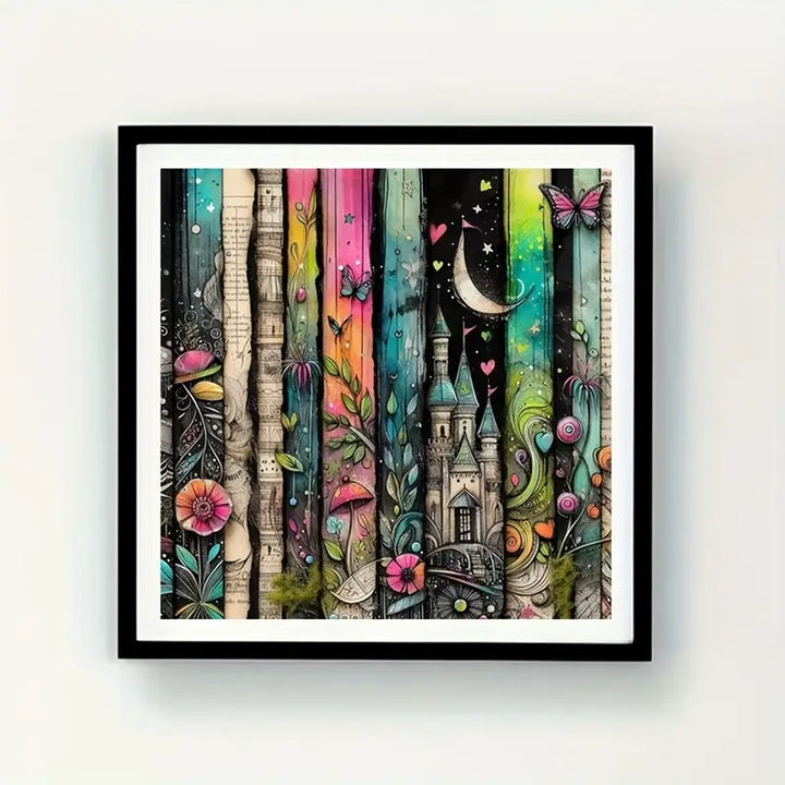 Peinture à diamant #136  50cmx50cm  Château de la lune
