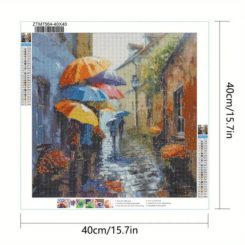 Peinture à diamant #43 40cmx40cm Parapluies