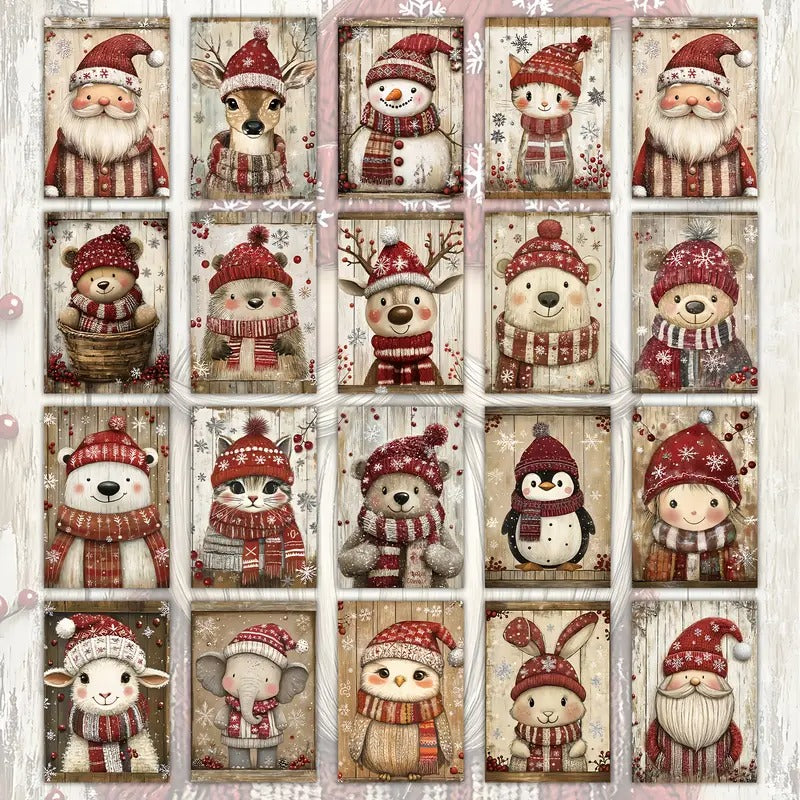 20 Cartes de style postale en blanc.