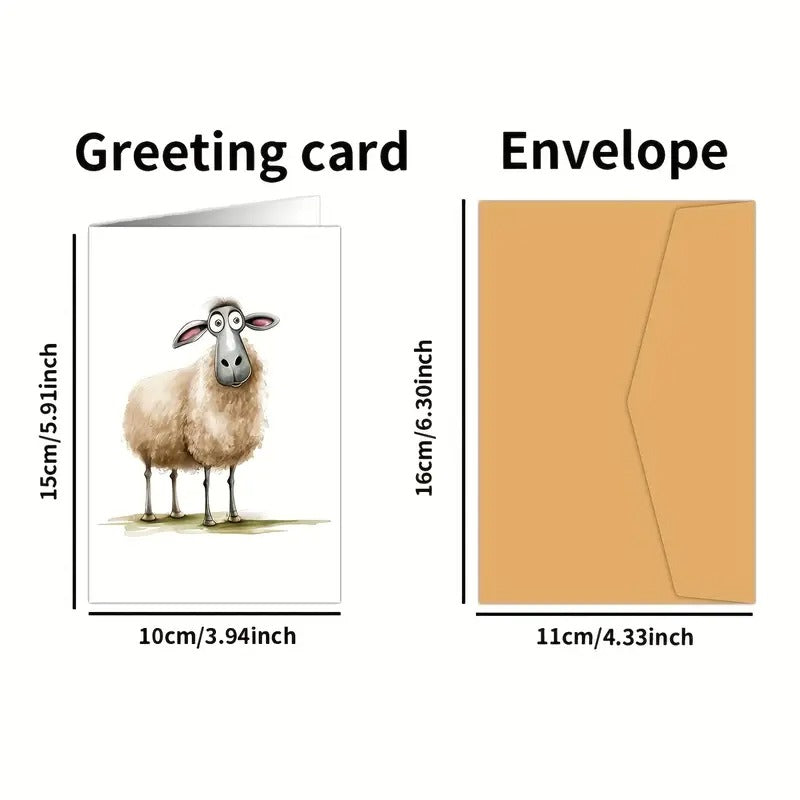 12 Cartes de voeux en blanc, plus enveloppe