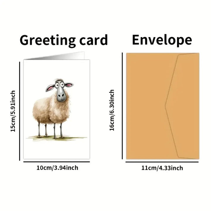 12 Cartes de voeux en blanc, plus enveloppe