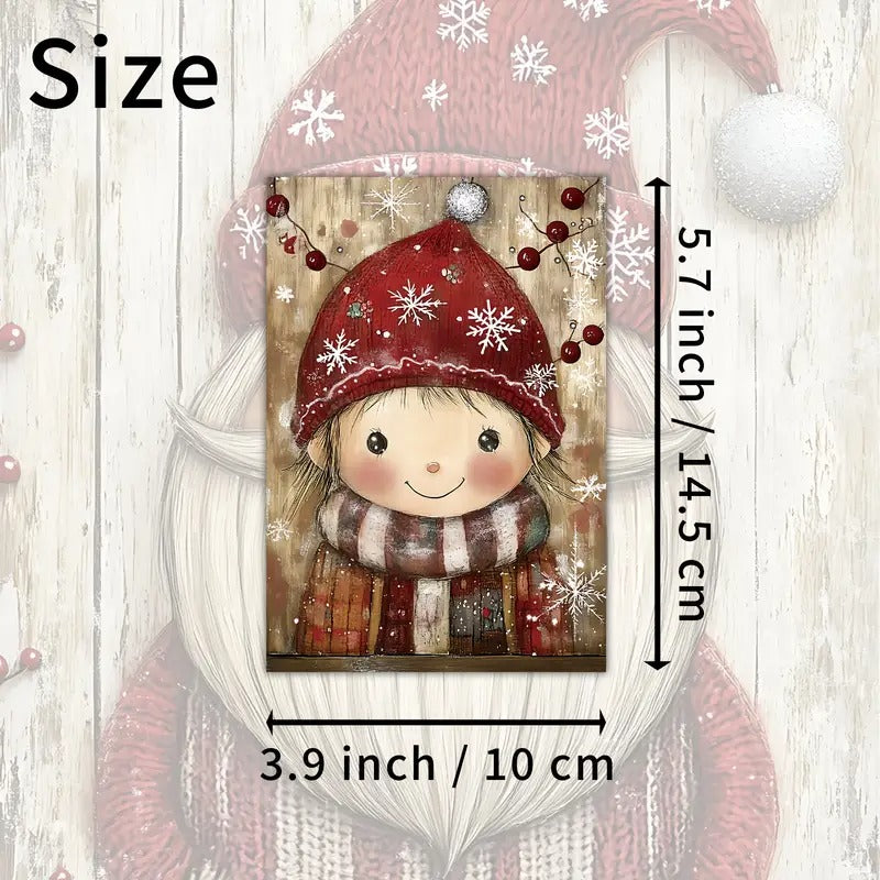 20 Cartes de style postale en blanc.