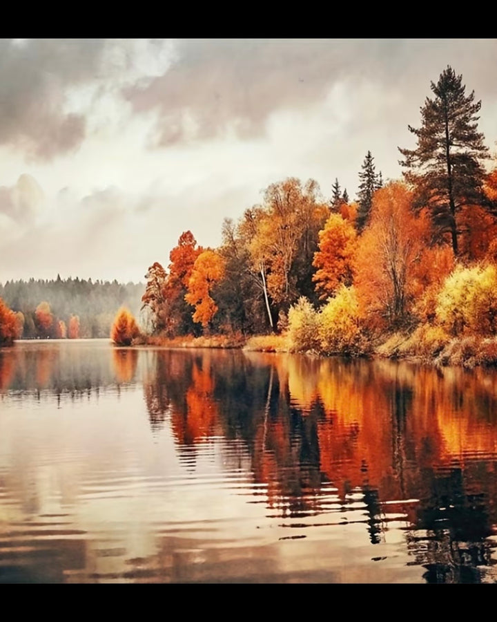 Peinture à diamant #61 50cmx50cm lac à automne