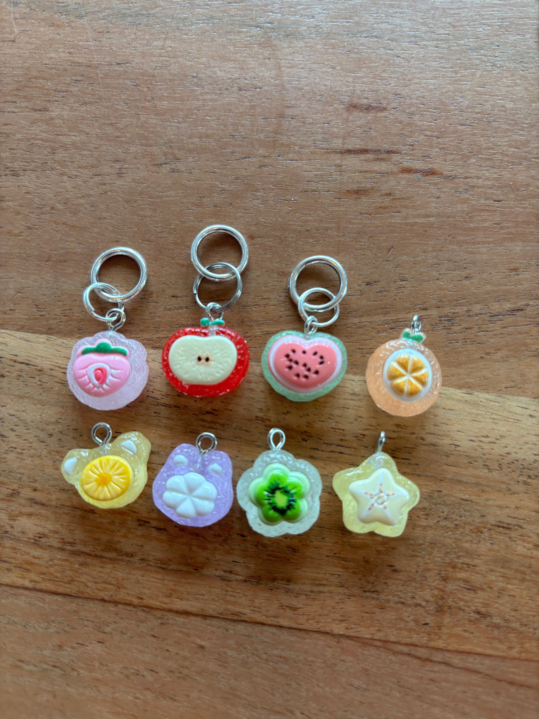 3 marque-mailles de fruits
