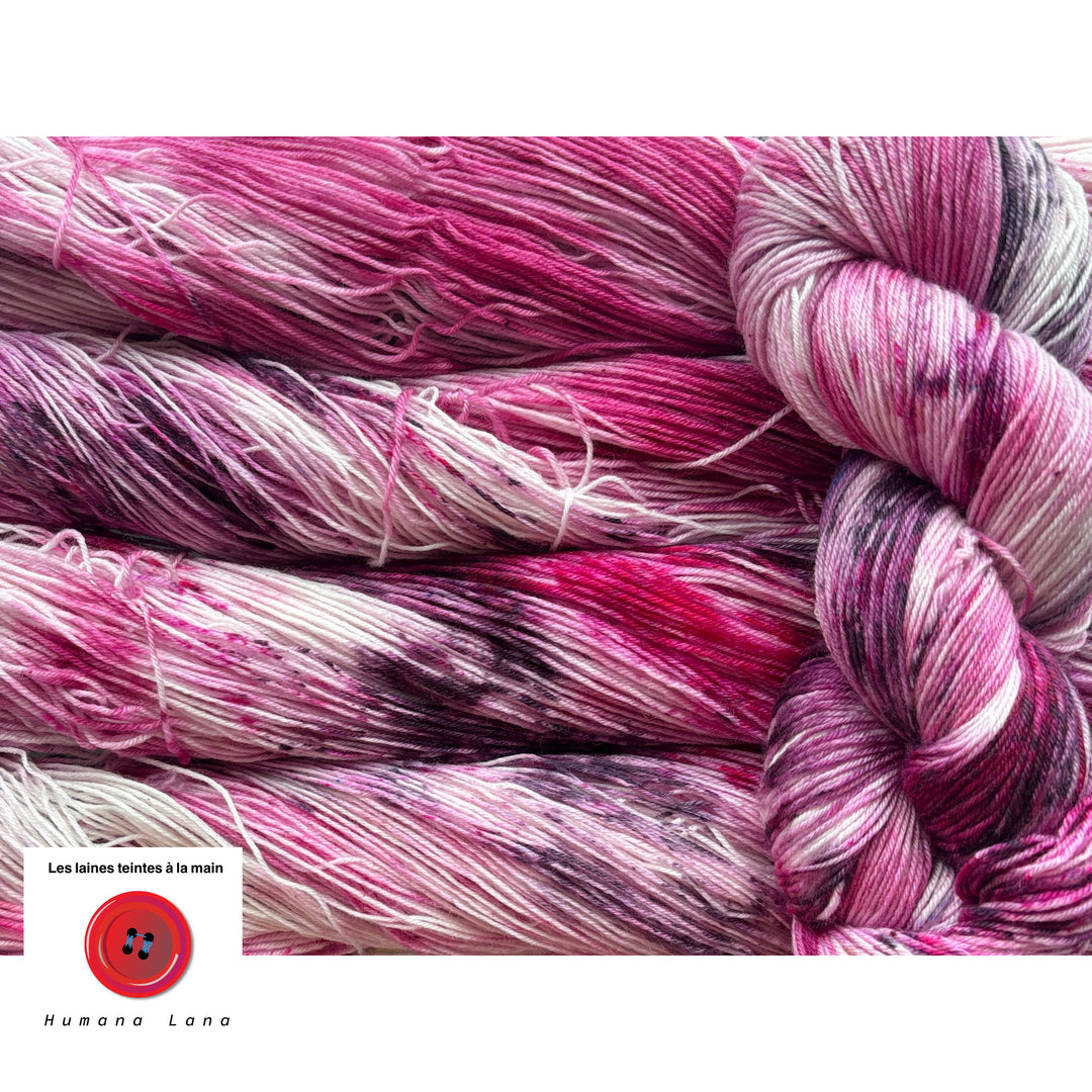 Laine à bas exclusive Humana Lana de couleur Clafoutis de petits fruits