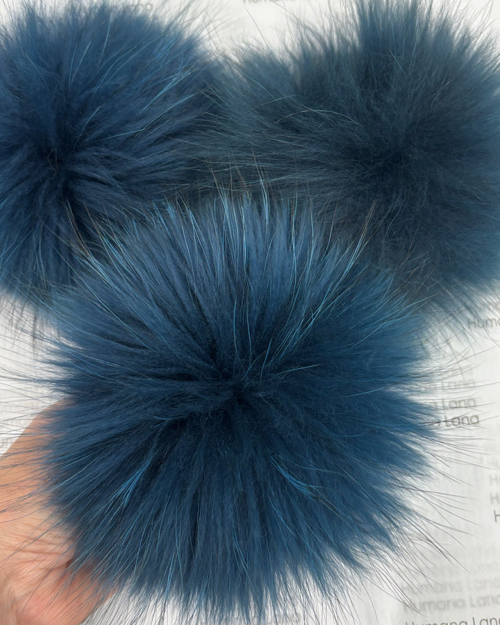 Pompon en fourrure Teal