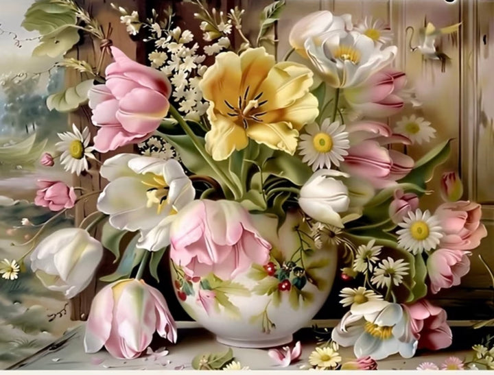 Peinture à diamant #173 30cm x 40cm Fleurs
