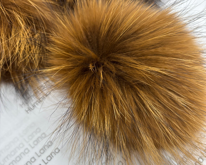 Pompon en fourrure Brun Acadia