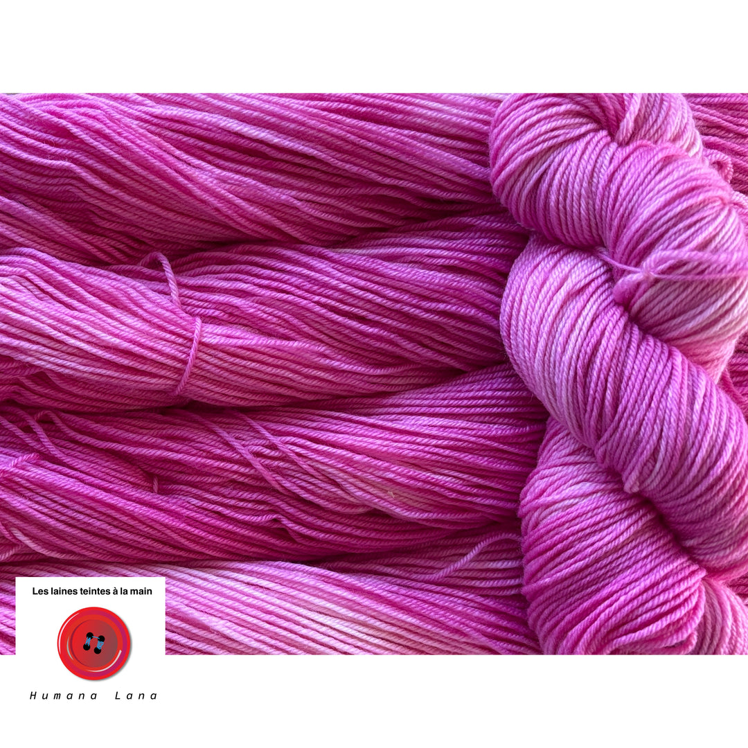 Laine à bas DK exclusive Humana Lana de couleur Rose