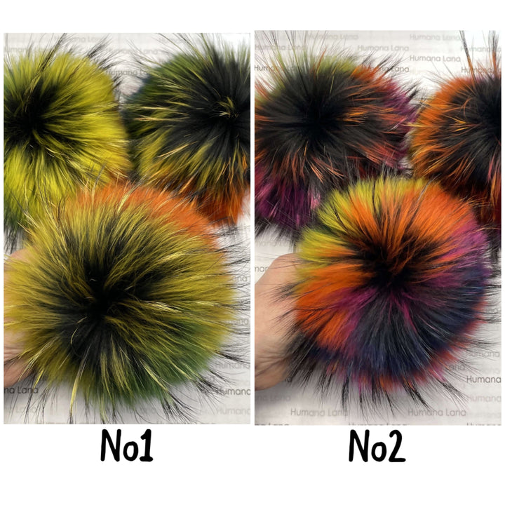 Pompon en fourrure Multi couleurs