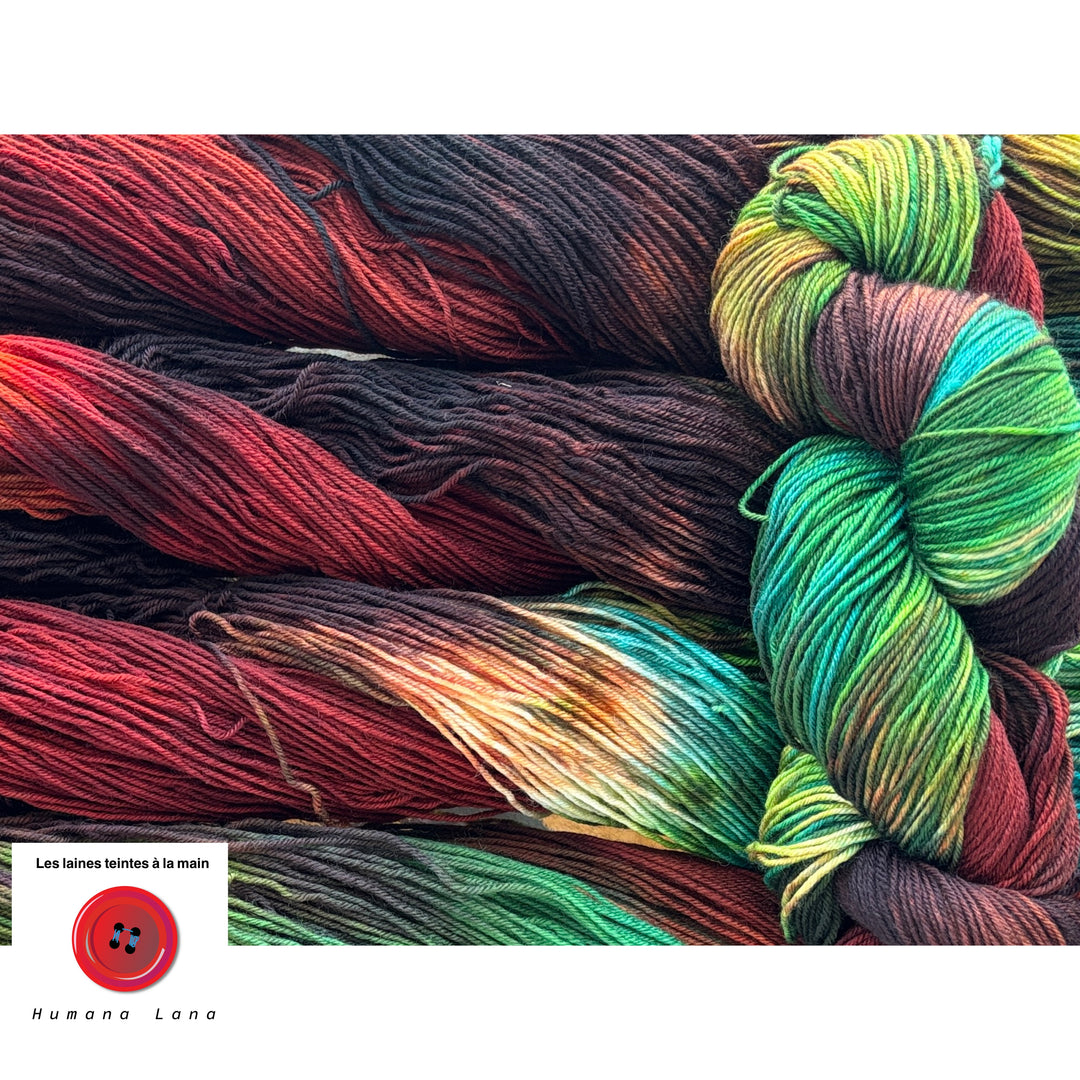 Laine à bas Humana Lana teinte à la main. Édition 2026