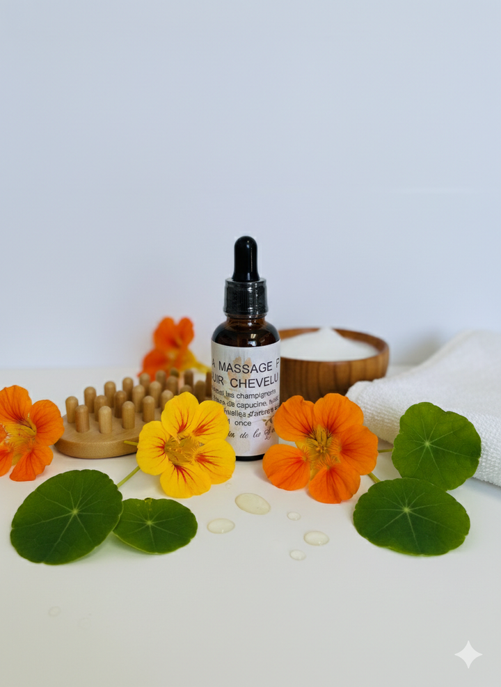 Huile à massage de Capucine – Macérât Huileux