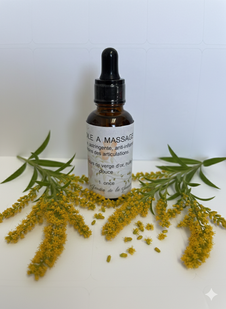 Huile à massage de verge d’or-Macérât Huileux