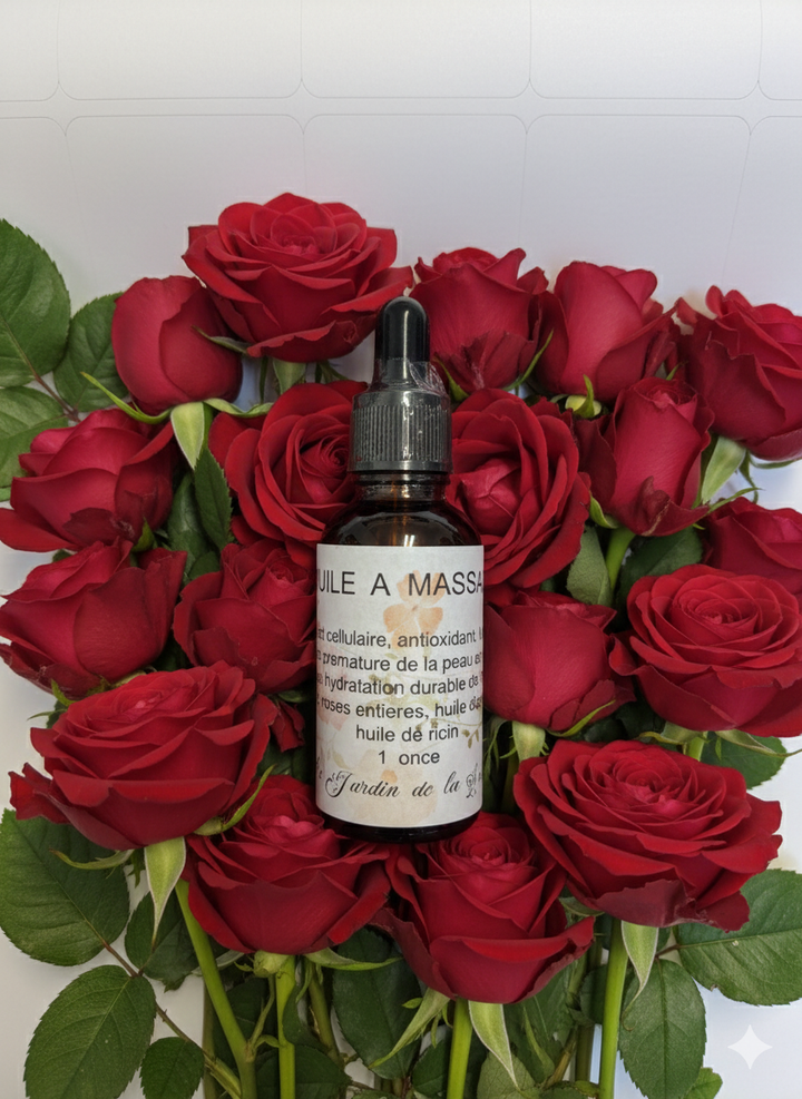 Huile à massage à la rose - Macérât huileux