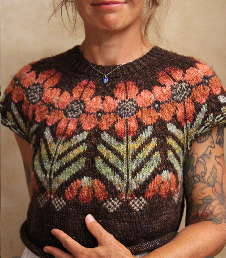 Ateliers de tricot. « On fait le pull Harvest flower sweater »
