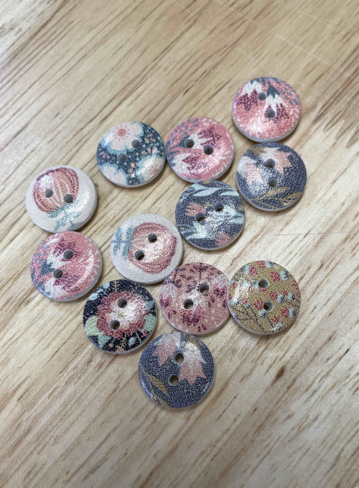 5 Boutons 4 trous (15mm)