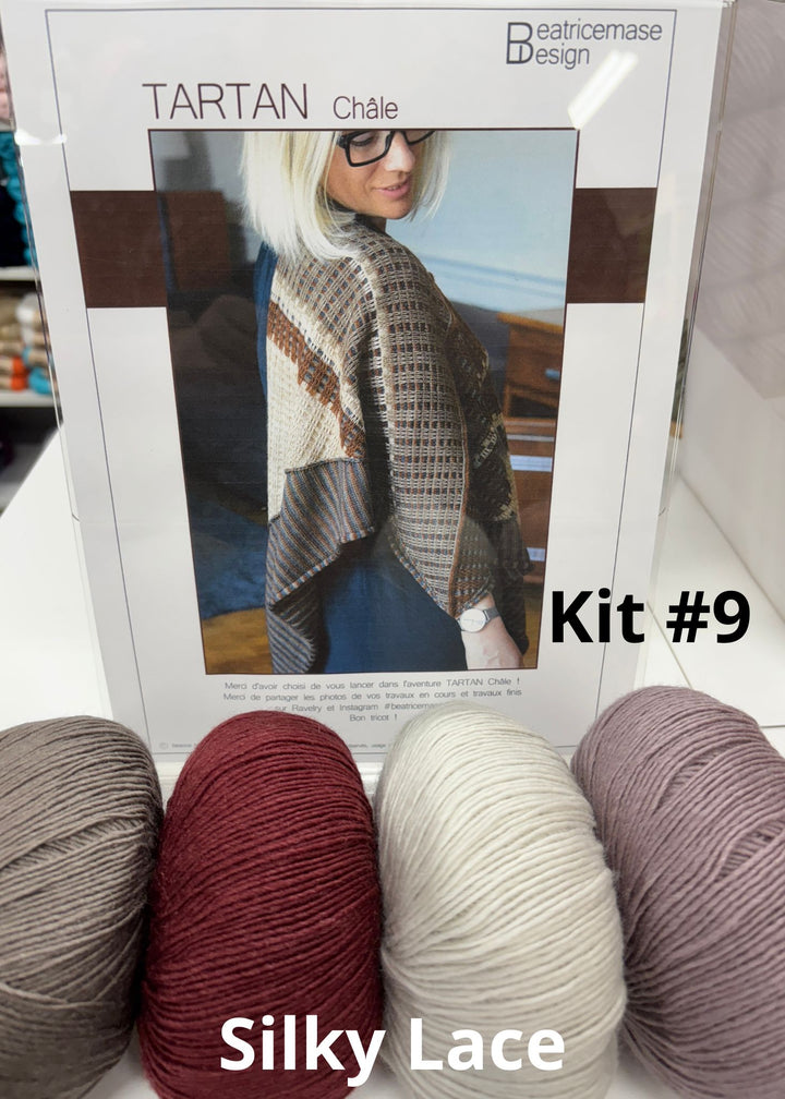 Kal d'automne 2025. Le tartan Shawl en Français ou Anglais de Beatrice Mase