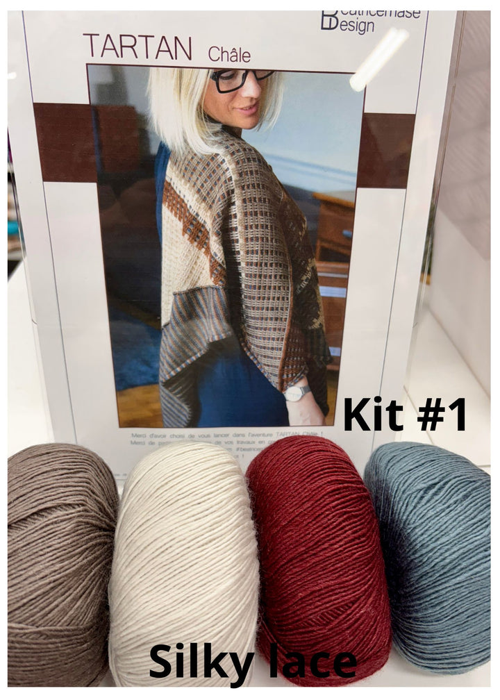 Kal d'automne 2025. Le tartan Shawl en Français ou Anglais de Beatrice Mase